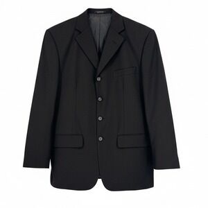 Vitali‎ Mens Black 4-Button Suit Jacket Blazer Size 40R Formal Classic Fit